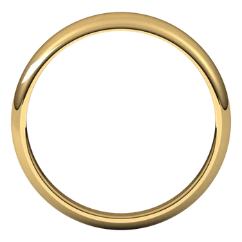 Round Tapered Half Round Wedding Band For Men