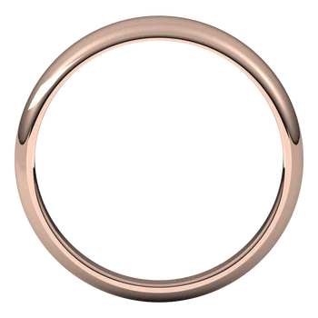 Round Tapered Half Round Wedding Band For Men