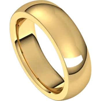 Half Round Wedding Band With A Comfort Fit