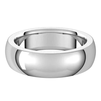 Half Round Wedding Band With A Comfort Fit