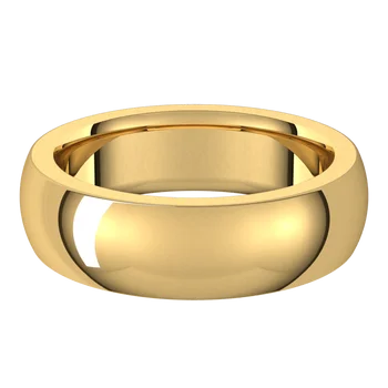 Half Round Wedding Band With A Comfort Fit