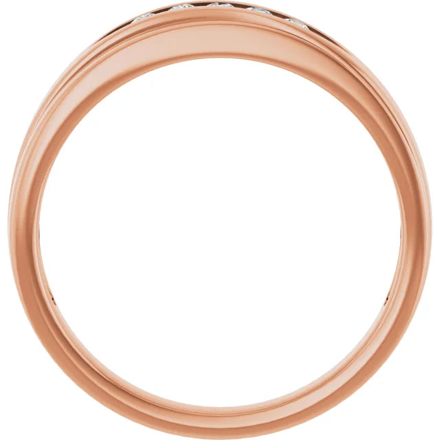 Natural Diamond Accent Band For Men