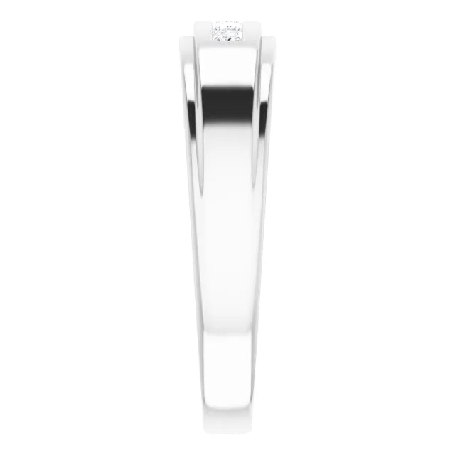 5 Stone Square Diamond Band For Men