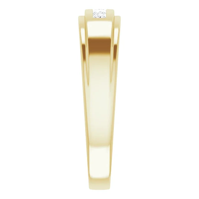 5 Stone Square Diamond Band For Men