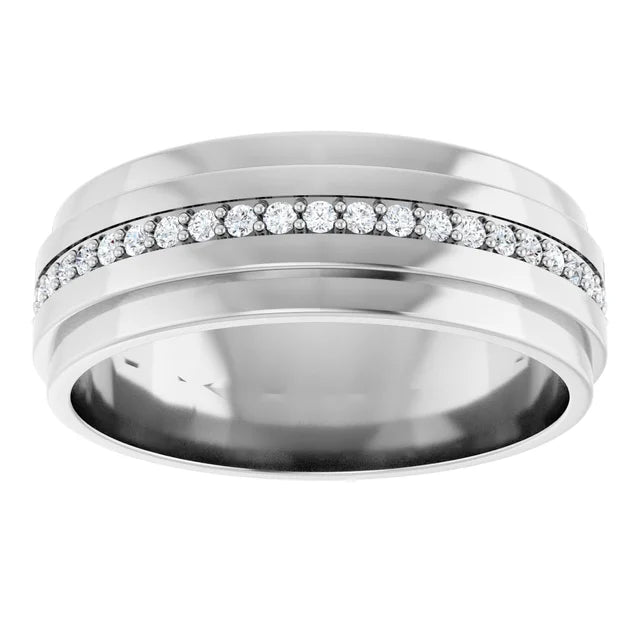 Round Diamond Eternity Wedding Band
