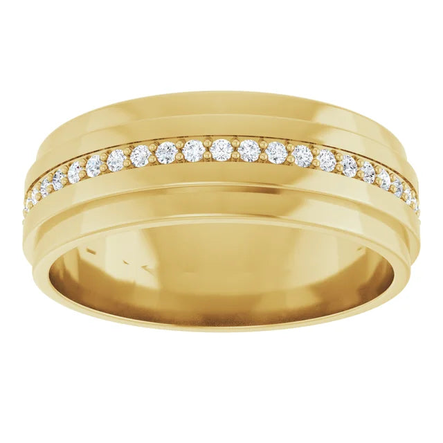 Round Diamond Eternity Wedding Band