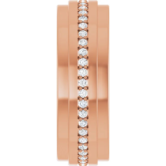 Round Diamond Eternity Wedding Band