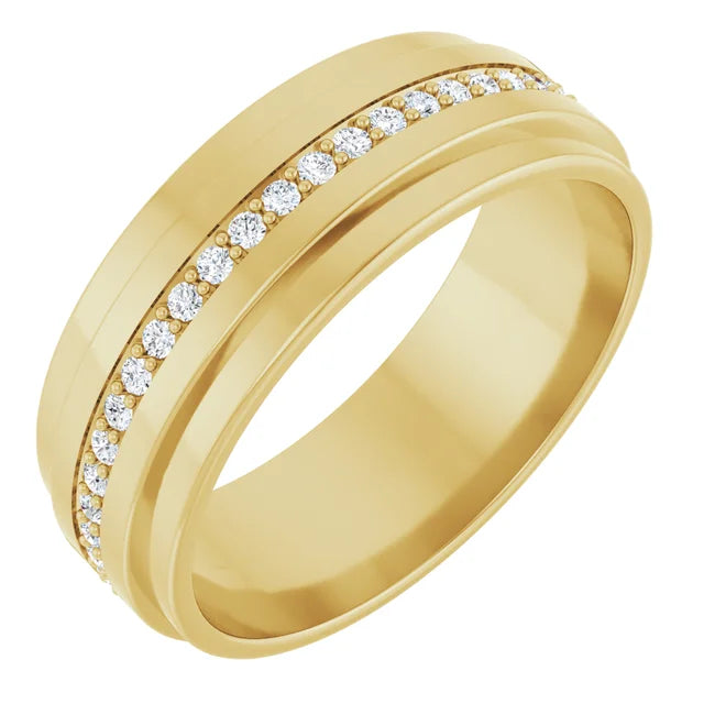 Round Diamond Eternity Wedding Band
