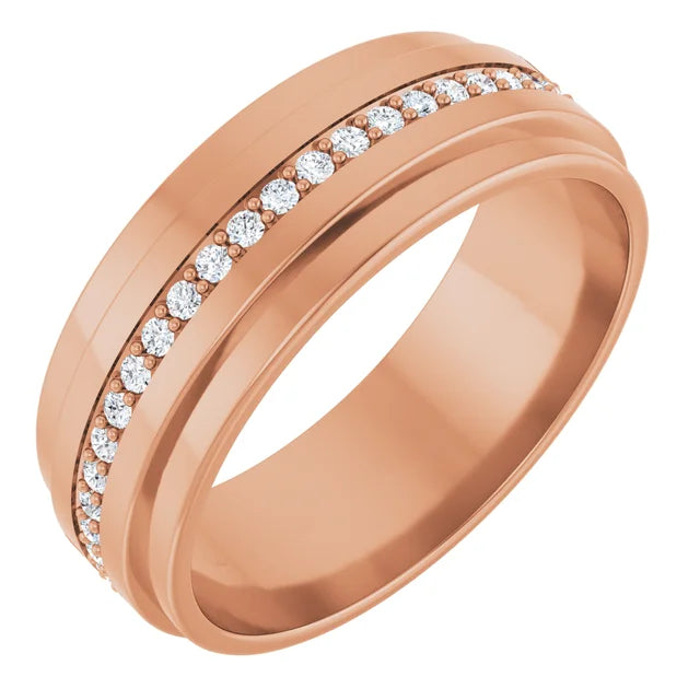 Round Diamond Eternity Wedding Band