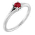 Gleaming and fancy Lab Created Ruby Solitaire Women’s Ring