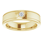 Load image into Gallery viewer, Solitaire Bezel Set Diamond Ring For Men
