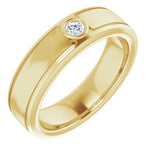 Load image into Gallery viewer, Solitaire Bezel Set Diamond Ring For Men
