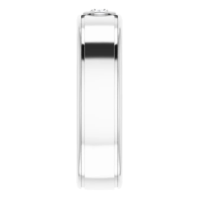Solitaire Bezel Set Diamond Ring For Men