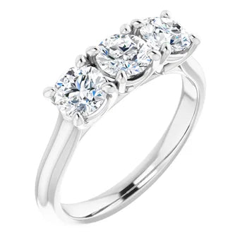 Three Stone Diamond Anniversary Band For Her