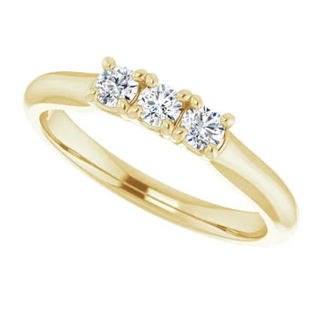Three Stone Diamond Anniversary Band For Her