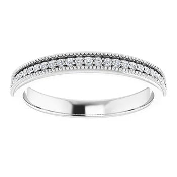 Milgrain Diamond Anniversary Band For Her