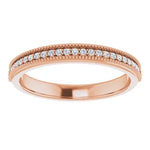 Load image into Gallery viewer, Milgrain Diamond Anniversary Band For Her
