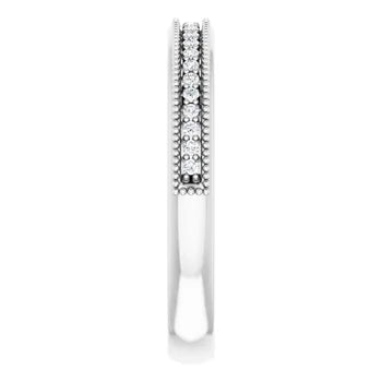 Milgrain Diamond Anniversary Band For Her