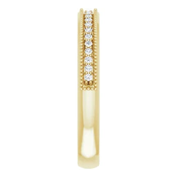 Milgrain Diamond Anniversary Band For Her
