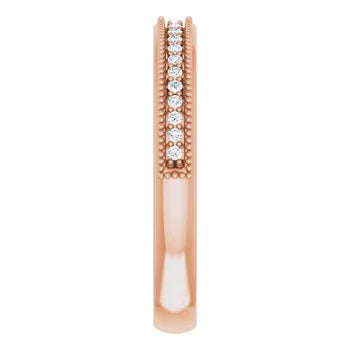 Milgrain Diamond Anniversary Band For Her