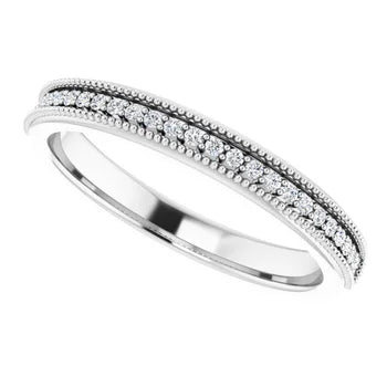 Milgrain Diamond Anniversary Band For Her