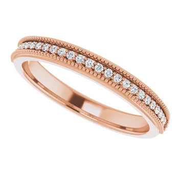 Milgrain Diamond Anniversary Band For Her