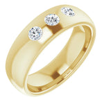 Load image into Gallery viewer, Three Stone Diamond Wedding Band For Men
