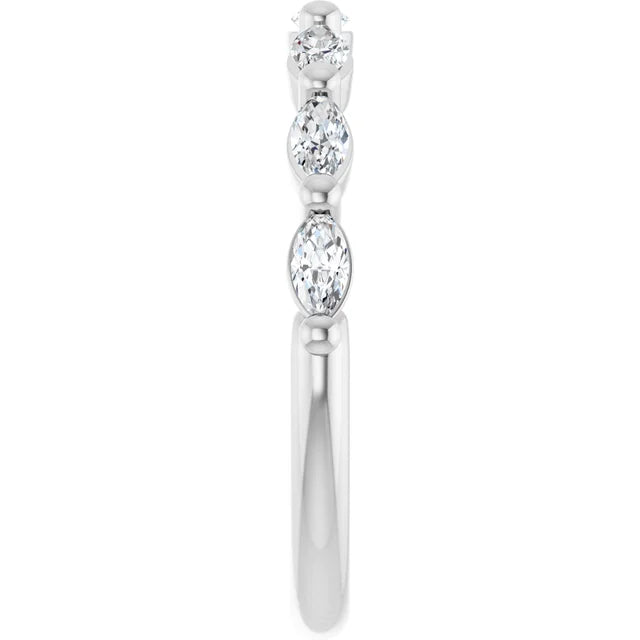 Marquise Diamond Anniversary Band for Women