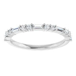 Load image into Gallery viewer, Baguette Diamond Anniversary Band For Her
