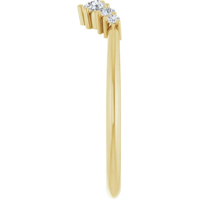 Contour Natural Diamond Wedding Band