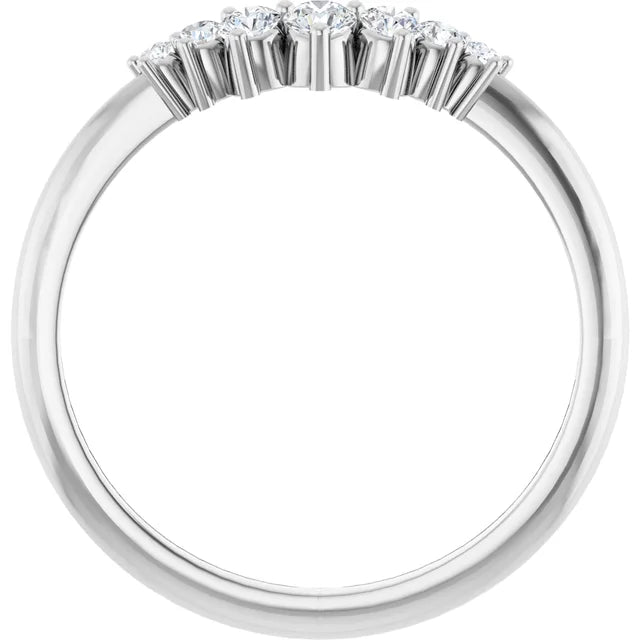 Contour Natural Diamond Wedding Band