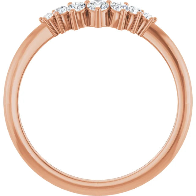 Contour Natural Diamond Wedding Band