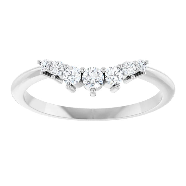 Contour Natural Diamond Wedding Band