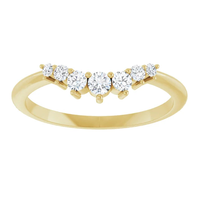 Contour Natural Diamond Wedding Band