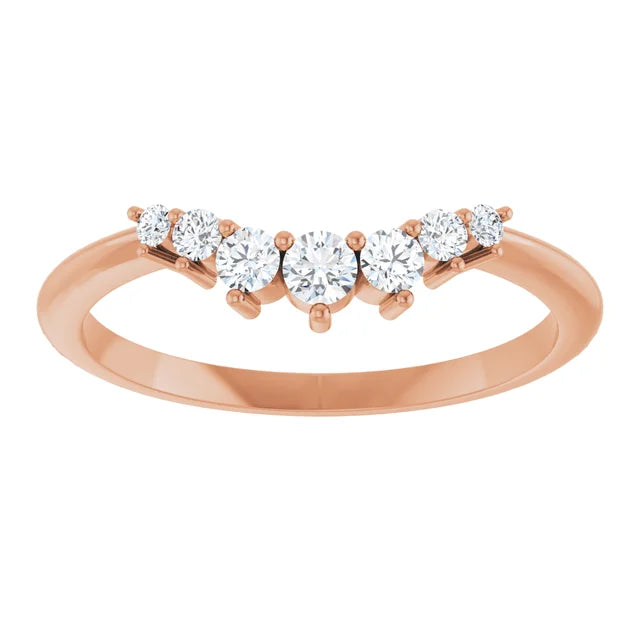 Contour Natural Diamond Wedding Band