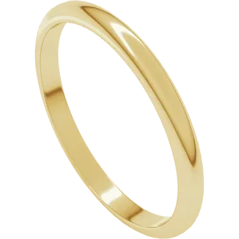 Half Round Classic Wedding Band For Women
