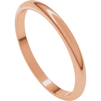 Half Round Classic Wedding Band For Women