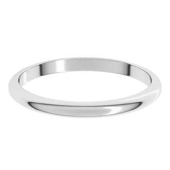 Half Round Classic Wedding Band For Women
