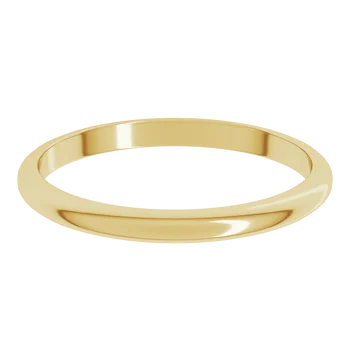 Half Round Classic Wedding Band For Women