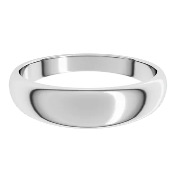 Round Tapered Half Round Wedding Band For Men