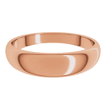 Round Tapered Half Round Wedding Band For Men