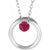 Comfortable Everyday Jewelry for Her: Sterling Silver Ruby Necklace