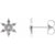Gold Snowflake Stud Earrings for Women