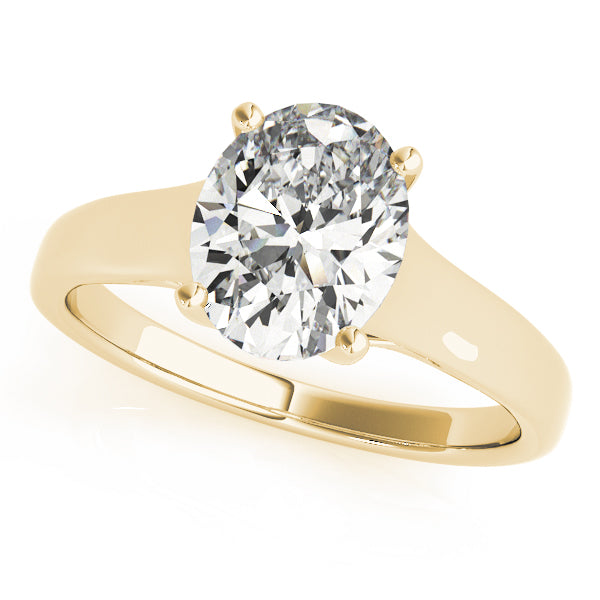 Trellis Oval Cut Solitaire Engagement Ring