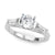 Tapered Baguette Three Stone Engagement Ring