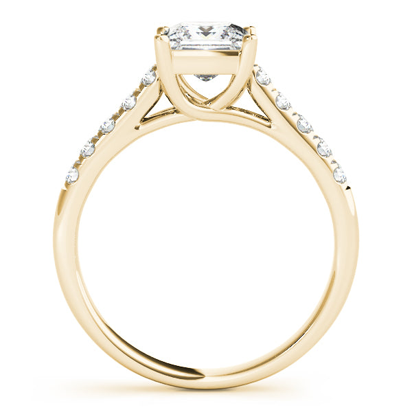 Single-Row Trellis Style Diamond Engagement Ring