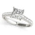 Single-Row Trellis Style Diamond Engagement Ring
