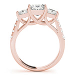 Load image into Gallery viewer, Three-Stone Princess Cut Engagement Ring
