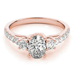 Load image into Gallery viewer, Oval Cut Three-Stone Engagement Ring

