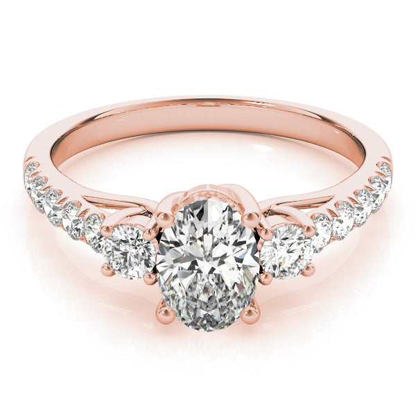 Oval Cut Three-Stone Engagement Ring